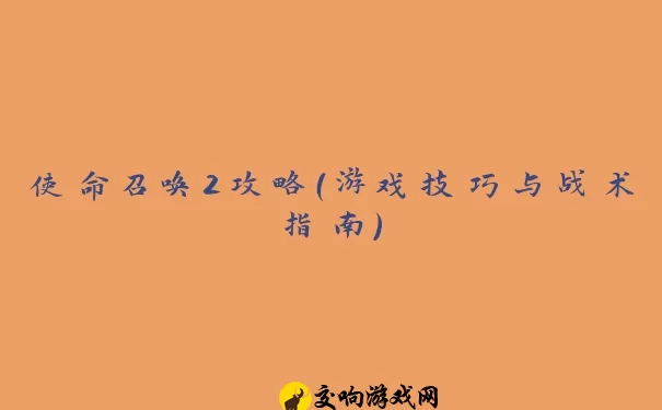 使命召唤2攻略（游戏技巧与战术指南）