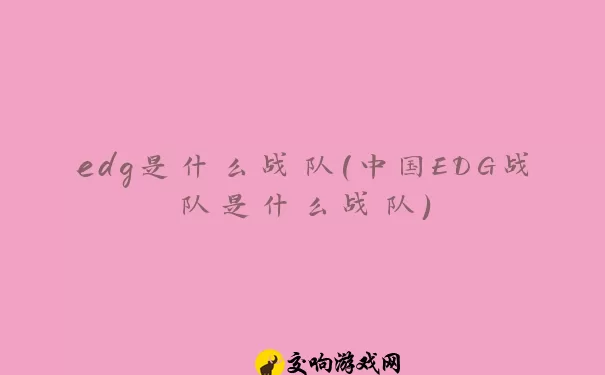 edg是什么战队(中国EDG战队是什么战队)