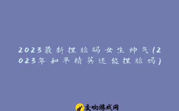 2023最新捏脸码女生帅气(2023年和平精英还能捏脸吗)