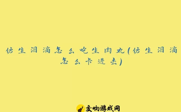 仿生泪滴怎么吃生肉丸(仿生泪滴怎么卡进去)