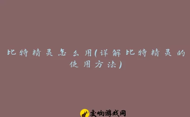 比特精灵怎么用（详解比特精灵的使用方法）