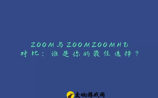 ZOOM与ZOOMZOOMHD对比：谁是你的最佳选择？