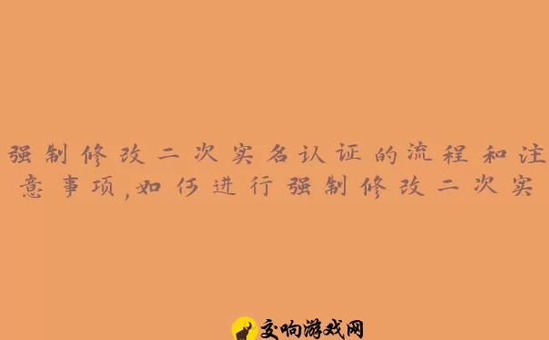 强制修改二次实名认证的流程和注意事项,如何进行强制修改二次实名认证