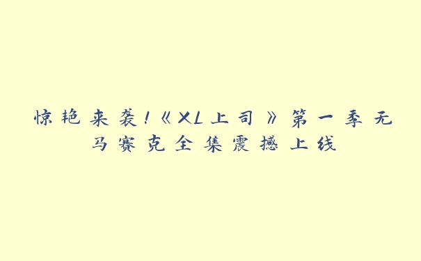 惊艳来袭！《XL上司》第一季无马赛克全集震撼上线