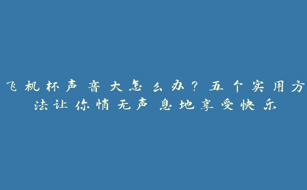 飞机杯声音大怎么办？五个实用方法让你悄无声息地享受快乐