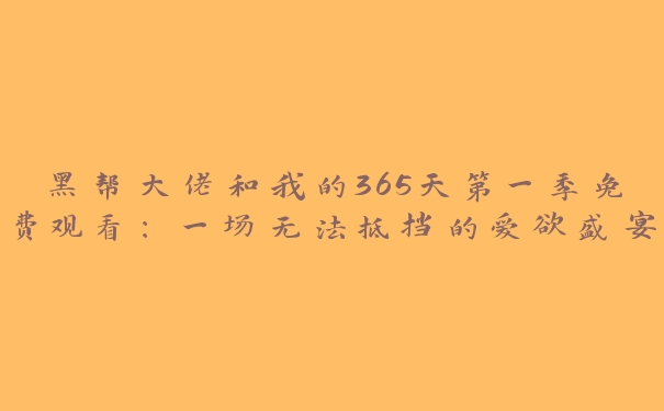 黑帮大佬和我的365天第一季免费观看：一场无法抵挡的爱欲盛宴