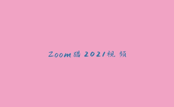 Zoom猎2021视频